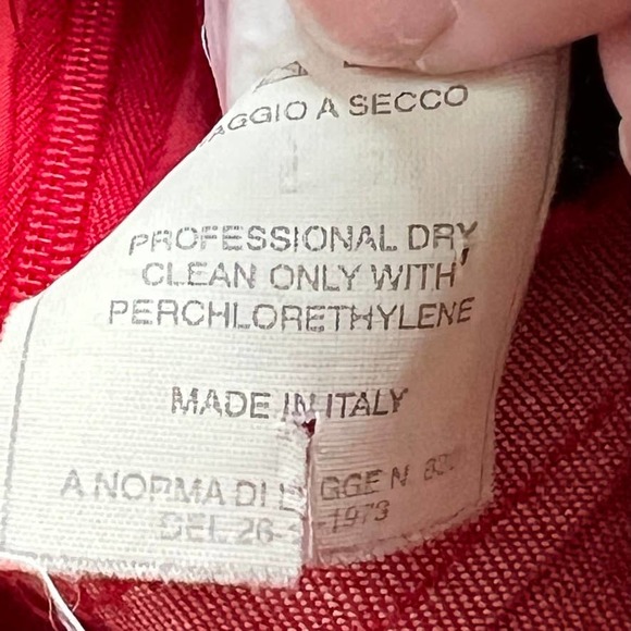 Vintage Samsonite Black Label Made In Italy Red Women Sleeveless Sheath Dress 10 - Picture 11 of 12